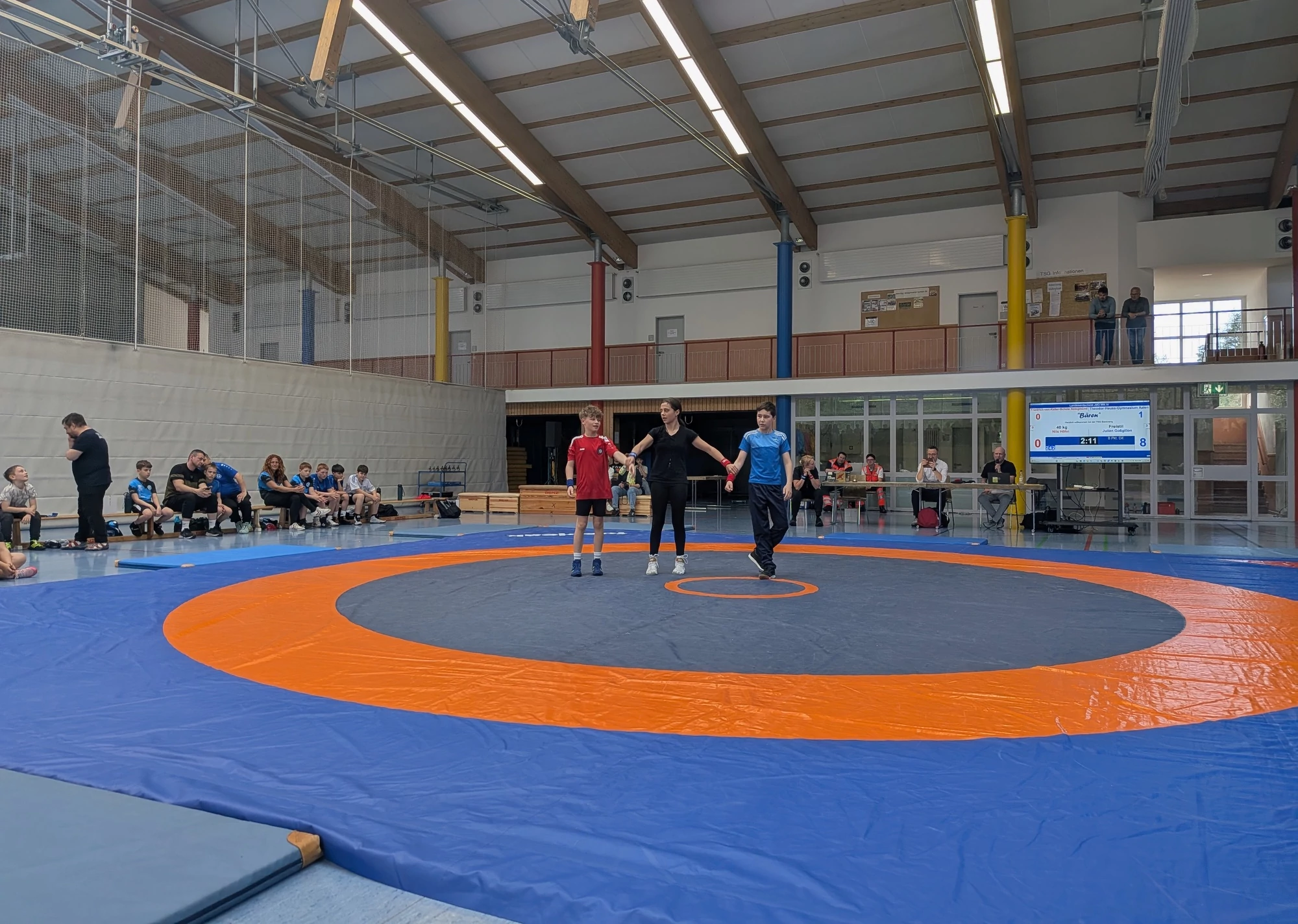 Bild 6: Teilnahme am Bundeswettbewerb Jugend trainiert für Olympia Ringen 